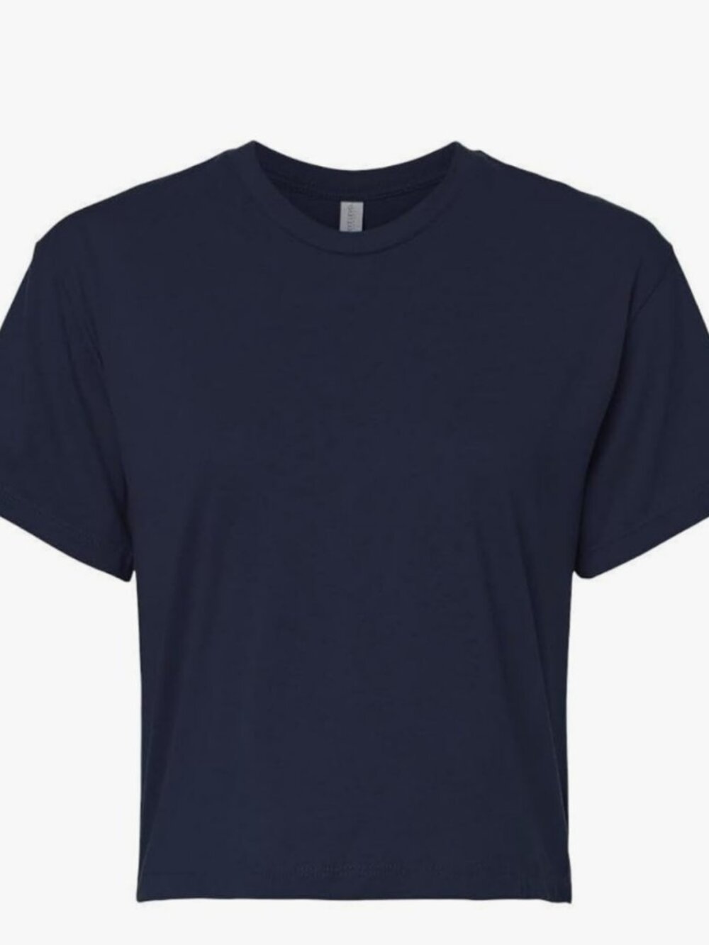 Next level apparel women's ideal crew neck t shirt crop top midnight navy